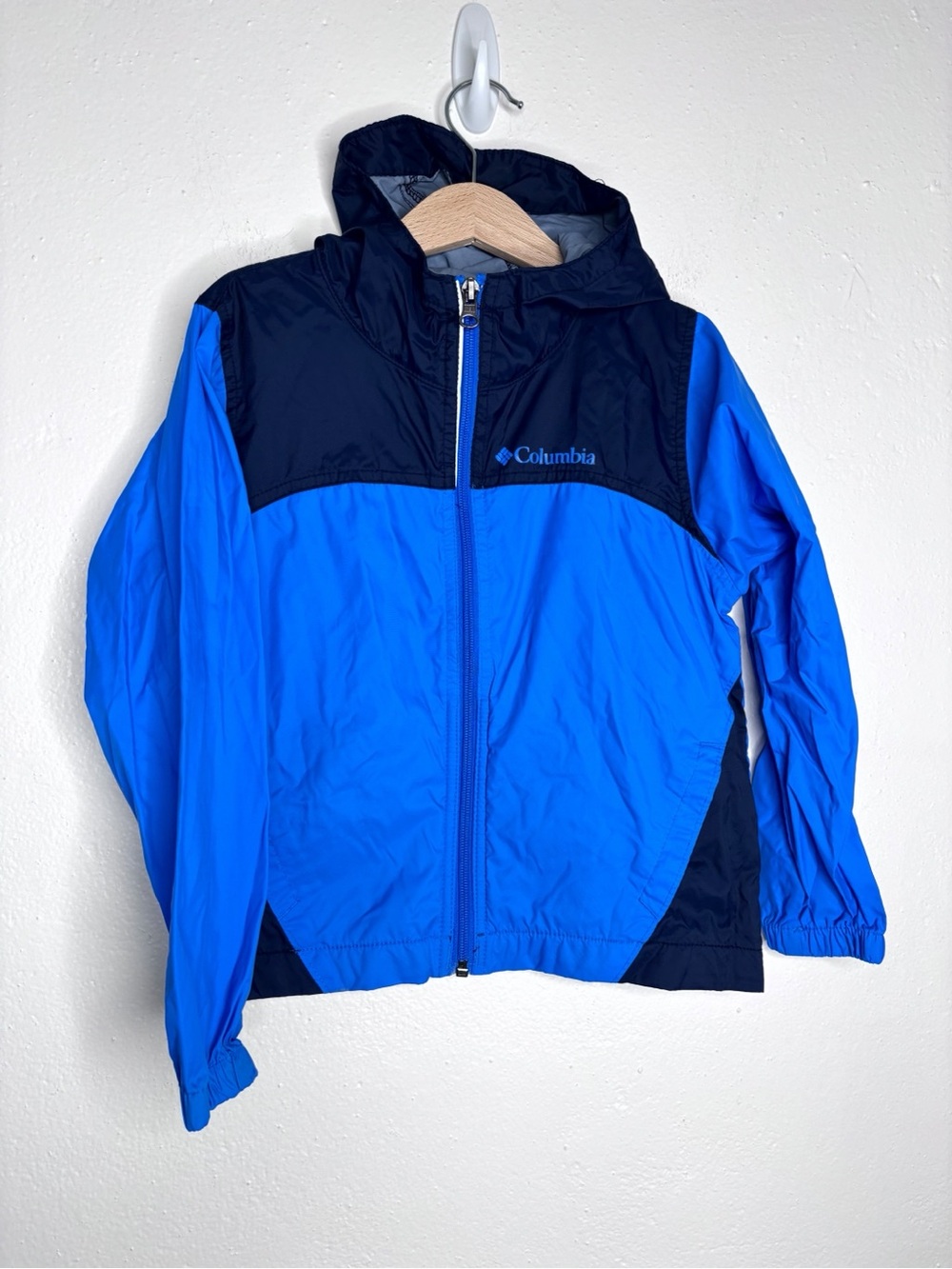Columbia Lightweight Rain Jacket Blue Navy Size XXS (4/5yrs) EUC
